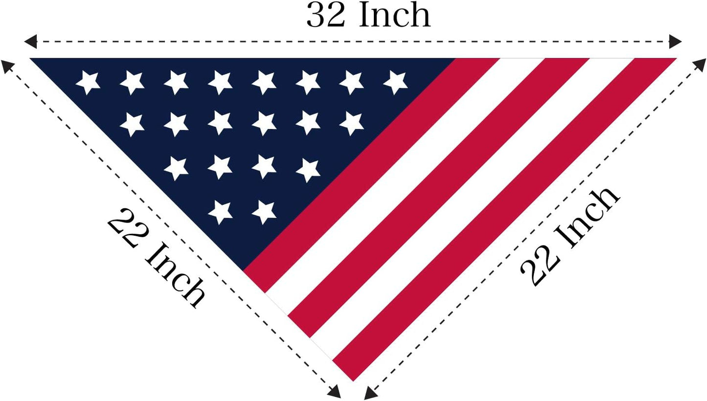 American Flag Dog Bandana (Classic, Large)