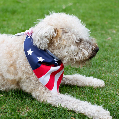 American Flag Dog Bandana (Classic, Large)